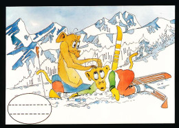 CPSM / CPM 10.5 X 15  Imaginez Votre Gag - Worstellen Ihren Scherz Collection Humoristique Singe Ski Chute - Hedendaags (vanaf 1950)