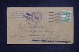 PALESTINE - Lettre De Jérusalem > Les USA Avec Retour - 1938 - A 2885 - Palestine