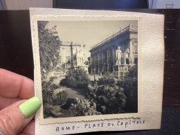 Photo Snapshot 1930 40 ITALIE ROME Place Du Capitole - Lugares