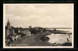 AK Werder /Havel, Teilansicht Mit Mühle Und Uferstrasse Aus Der Vogelschau  - Werder