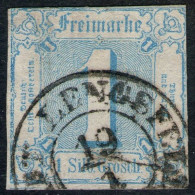 Ortsstempel Stadt Lengsfeld 19/1 Auf 1 Sgr. Blau - T & T Nr. 15 - Oblitérés