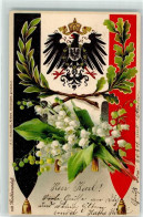 10672905 - Maiblumen  Verlag J.C. Schmidt  Wappen Eichenlaub  Maigloeckchen  Patriotik - Other & Unclassified