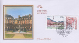 Enveloppe  FDC  1er  Jour  FRANCE  Congrés  Fédération Des  Associations  Philatéliques  Place  Des  Vosges  PARIS  2016 - 2010-2019