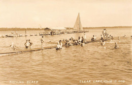 CLEAR LAKE (IA) Bathing Beach - REAL PHOTO - Otros & Sin Clasificación
