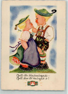 39168805 - Kinder Lederhose  Sign. Ch. Mueller  Verlag Lengauer Nr. 2025 AK - Costumi