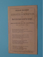 Eerste COMMUNIE Van Maurits-Désiré-Raphaël-Constant VAN CAENEGHEM I/d Kerk Van EINE Op 19 Maart 1899 ! - Communion