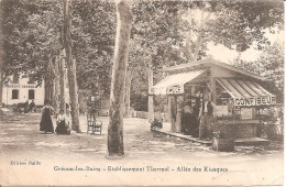 GREOUX-LES-BAINS (04) Etablissement Thermal - Allée Des Kiosques En 1913 - Gréoux-les-Bains