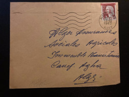 LETTRE TP M DE DECARIS 0,25 Surch. EA ROUGE OBL.MEC.13-10 1962 ALGER GARE ALGER - Storia Postale