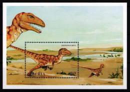 Liberia Block 207 Postfrisch Dinosaurier #JA205 - Liberia