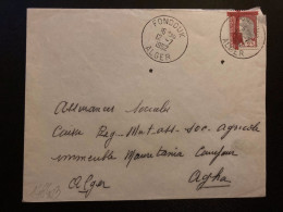 LETTRE TP M DE DECARIS 0,25 Surch. EA ROUGE De Carnet OBL.12-7 1962 FONDOUK ALGER - Lettres & Documents