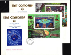 Komoren Block 36 Und 37 Gestempelt Als FDCs / Kommunikation #JA127 - Comoren (1975-...)