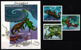 Somalia 843-845 Und Block 71 Postfrisch Dinosaurier #JA194 - Somalië (1960-...)