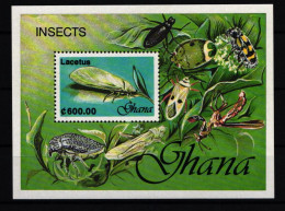 Ghana Block 182 Postfrisch Insekten #JA531 - Ghana (1957-...)