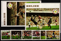 Belize 688-693 Und Block 55 Und 56 Postfrisch Fußballweltmeisterschaft #JA504 - Belice (1973-...)