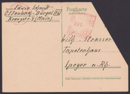 Offenbach: DR P301 A, Wertzeichen Abgeschnitten, Bedarf Mit Absenderfreistempel, 18.11.45 - Storia Postale