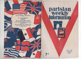 PARISIAN WEEKLY INFORMATION     MAI 1945  (PPP47219) - Programas