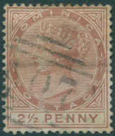 Dominica 1874 SG6 2½d Brown QV Crown CC Wmk FU - Dominica (1978-...)