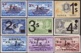 Tonga 1969 SG271-279 Emergency Provisionals Set MNH - Tonga (1970-...)