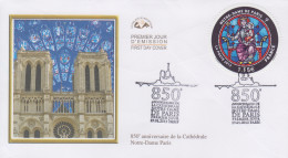 Enveloppe  FDC   1er  Jour   FRANCE   850éme  Anniversaire  Cathédrale   NOTRE  DAME  De  PARIS    2013 - 2010-2019