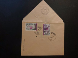 LETTRE TP TLEMCEN 0,50 + KERRATA 0,45 Surch.EA Violette OBL.3-7 1962 L'ARBA ALGER + Arrivée LIMALONGES DEUX-SEVRES (79) - Storia Postale