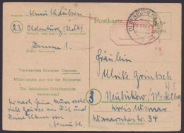 Oldenburg: PB 01 I, O, Gelaufene Bedarfskarte, 14.6.46 - Covers & Documents