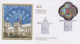 Enveloppe  FDC   1er  Jour   FRANCE   850éme  Anniversaire  Cathédrale   NOTRE  DAME  De  PARIS    2013 - 2010-2019