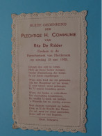 H. Communie Van Rita DE RIDDER I/d Kerk Van HERDERSEM Op 18 Mei 1958 ! - Kommunion Und Konfirmazion