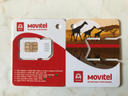 SIM   GSM DUMMY  MOVITEL MOZAMBIQUE   GIRAFFLE   CHEVEAUX MINT - Dschungel