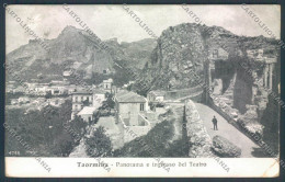 Messina Taormina Alterocca PIEGA Cartolina ZB9921 - Messina