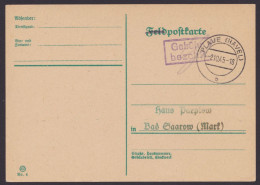 Plaue/Havel: Blankokarte, 2.10.45 Mit Ra "Gebühr Bezahlt" - Lettres & Documents