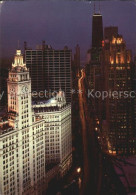 72444697 Chicago_Illinois Magnificent Mile Michigan Avenue Wrighley Building Tri - Autres & Non Classés