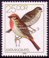 2391 Heimische Singvögel 25 Pf Karmingimpel ** Postfrisch - Ungebraucht