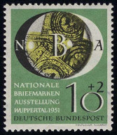 141 NBA Wuppertal 10+2 Pf ** Geprüft BPP - Unused Stamps