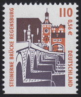 2140D SWK 110 Pf / 0,56 Euro Unten Ungezähnt, Steinerne Brücke Regensburg, ** - Neufs