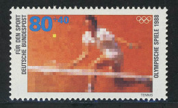 1354 Olympiade Tennis 80+40 Pf ** Postfrisch - Unused Stamps