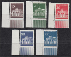 506-510 Brandenburger Tor, Ecke U.l. Satz ** - Unused Stamps