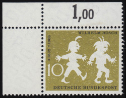 281 Wilhelm Busch 10 Pf ** Ecke O.l. - Unused Stamps