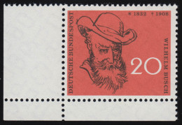 282 Wilhelm Busch 20 Pf ** Ecke U.l. - Unused Stamps