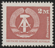 2550v Aufbau In Der DDR/klein 2 M, Papier V, ** - Unused Stamps