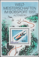 Block 23 Weltmeisterschft Im Bobsport Altenberg, Muster-Aufdruck - Varietà E Curiosità