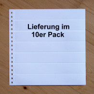 LINDNER Omnia Einsteckblatt 015 - Weiß 7 Streifen - 10er-Packung - Fogli Bianchi