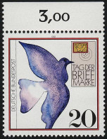 1388 Tag Der Briefmarke ** Oberrand - Ungebraucht