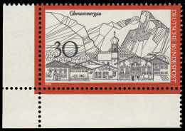 622 Fremdenverkehr Oberammergau ** Ecke U.l. - Unused Stamps