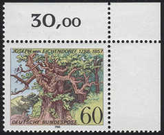 1356 Joseph Von Eichendorf ** Ecke O.r. - Unused Stamps