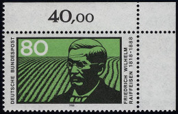 1358 Friedrich Wilhelm Raiffeisen ** Ecke O.r. - Unused Stamps