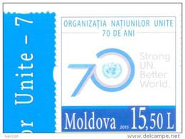 2015. Moldova, 70y Of UNO, 1v, Mint/** - Moldavie