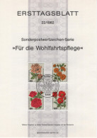 Germany Deutschland 1982-22 Fur Die Wohlfahrtspflege, Flower Flowers Blume Blumen, Canceled In Bonn - 1981-1990