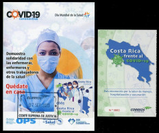 COSTA RICA (2022) Carte Maximum Card - Costa Rica Frente Al COVID-19 Coronavirus, Enfermera, Nurse, Infirmier, Doctor - Costa Rica