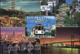 72434237 San_Francisco_California Golden Gate Bridge Nachtaufnahme Serpentinen C - Sonstige & Ohne Zuordnung