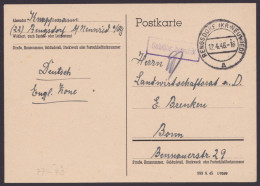 Rengsdorf/Neuwied: Bedarfskarte, 12.4.46, Ra - Briefe U. Dokumente